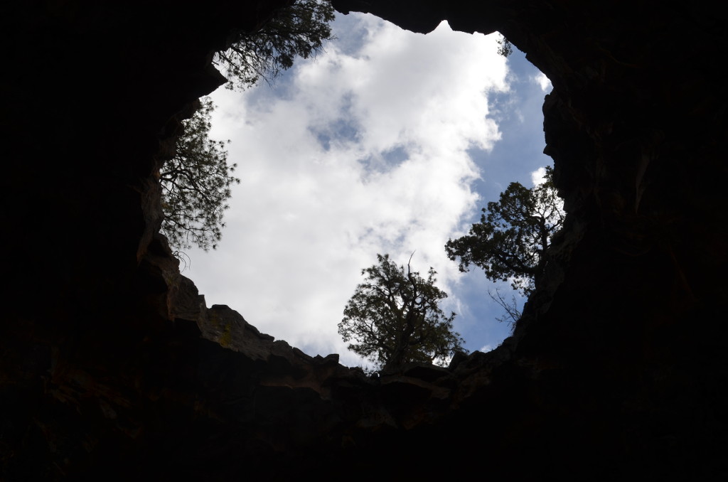 The skylight in Big Skylight cave