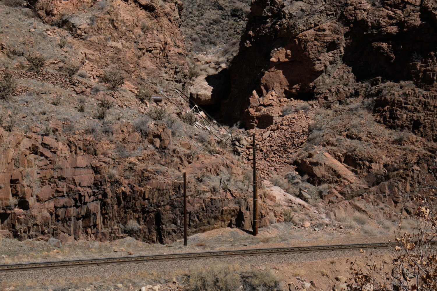 An old collapsed bridge.