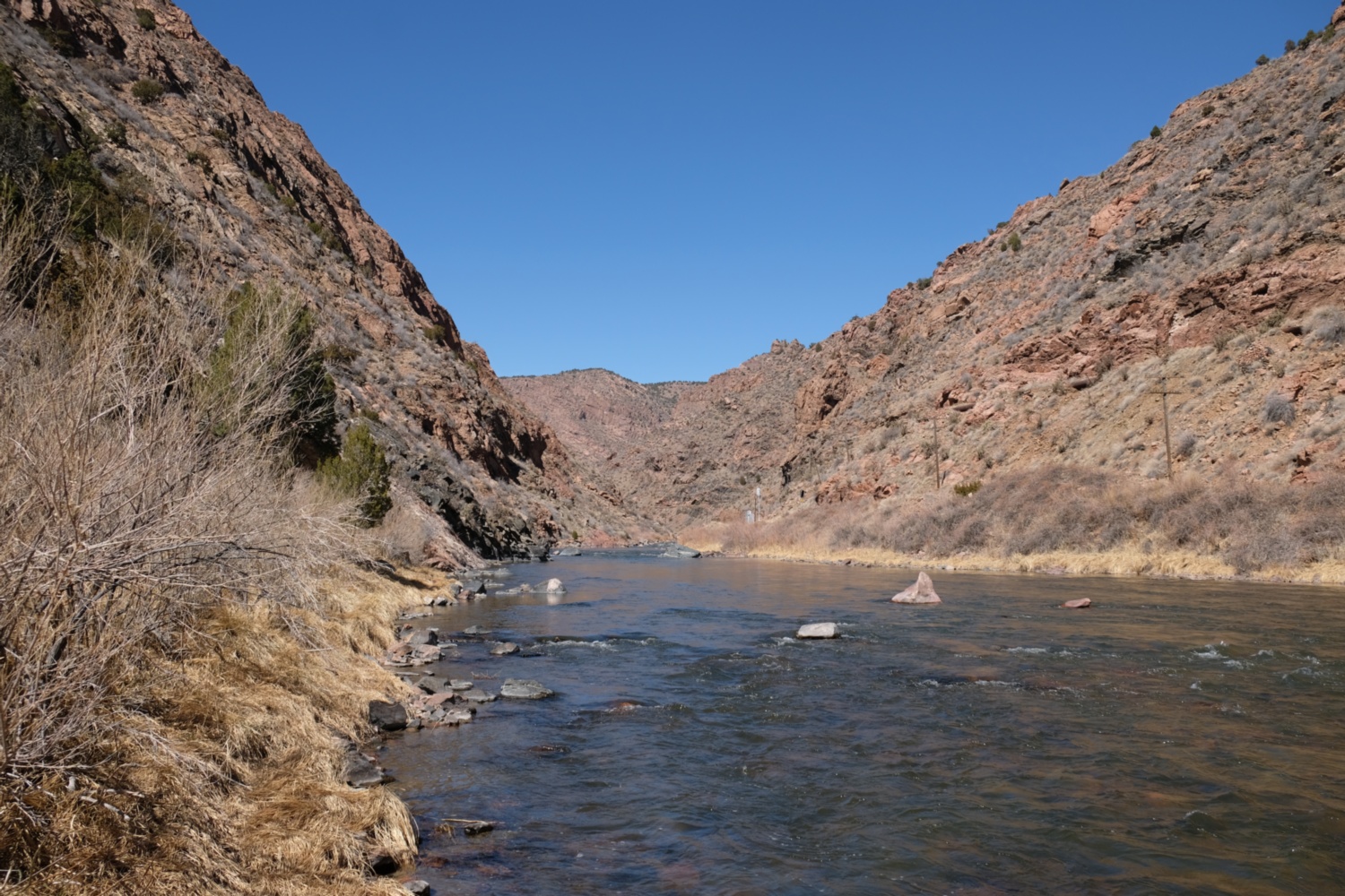 Looking up the Arkansas river.