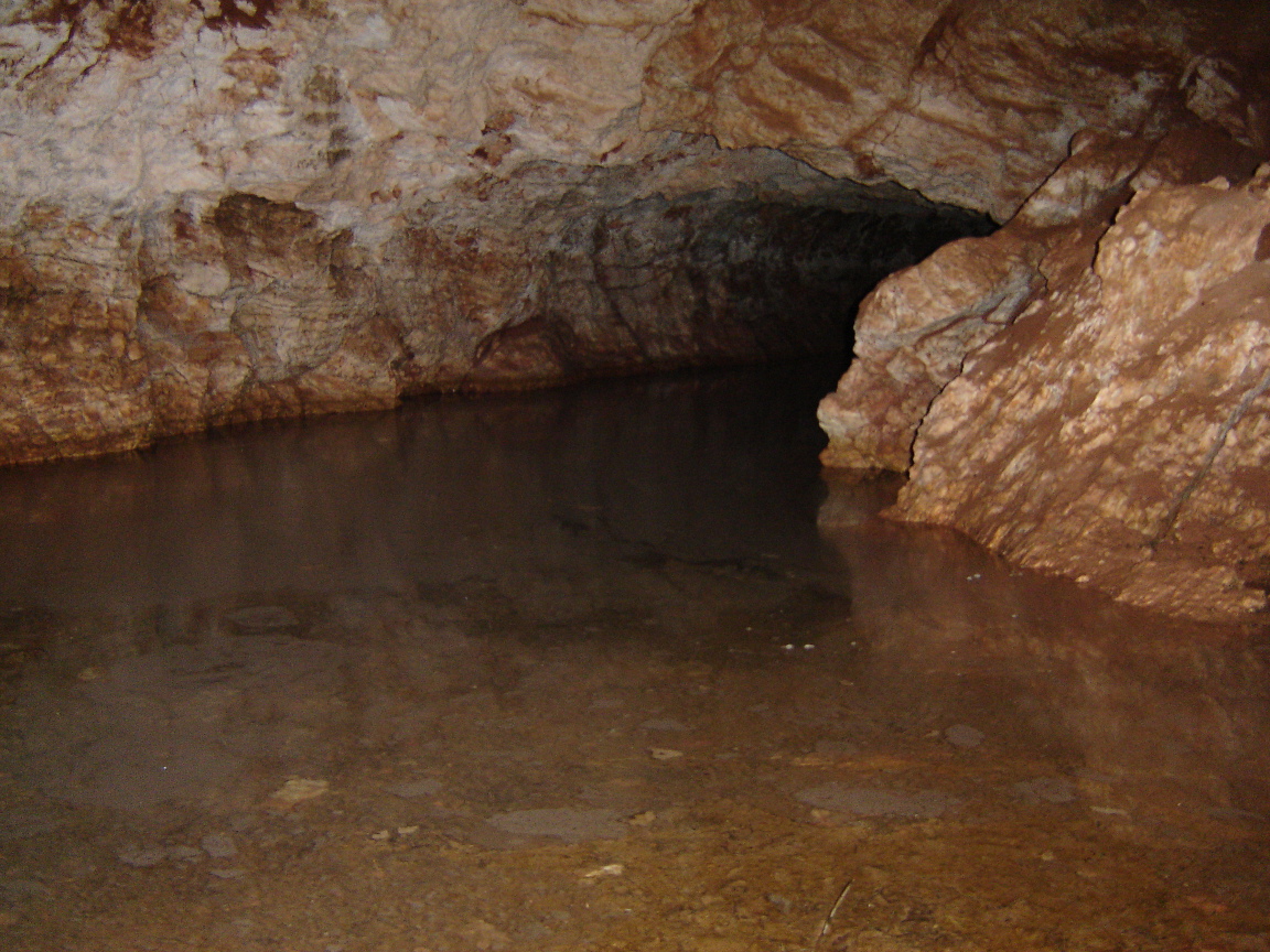 The pool at the end of Alabaster Cave.