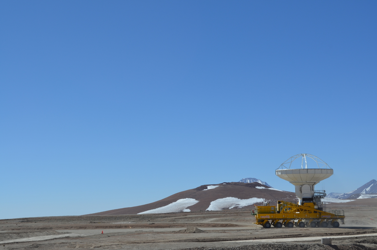 Moving an antenna at the ALMA high site.